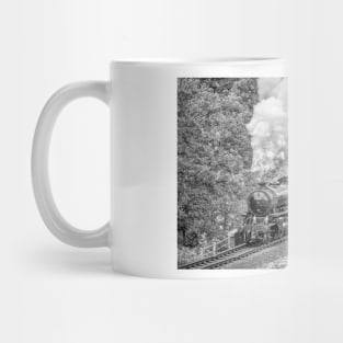 62005 K1 Goods Train - Black and White Mug